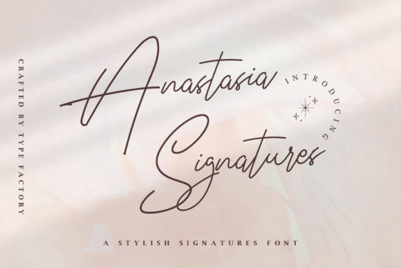 Anastasia Signature Font for Editorial Design