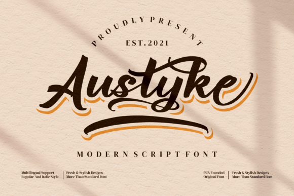 Austyke: A Bold Handwritten Font for Craft Projects