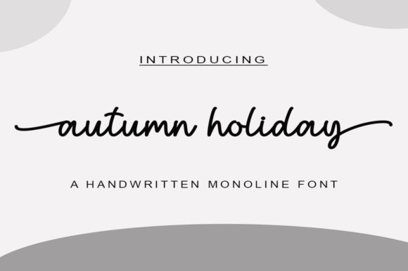 Autumn Holiday Font for Web Design