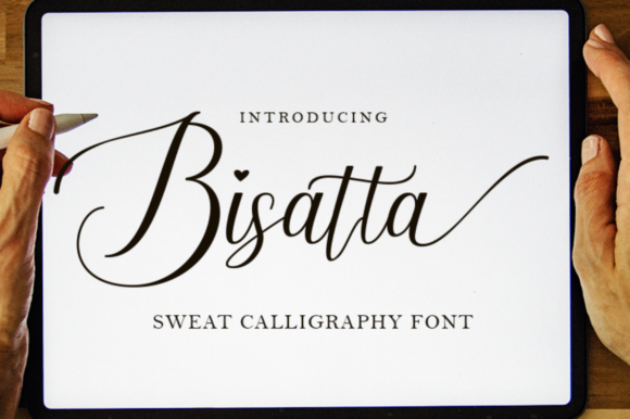 Bisatta Calligraphy: A Delicate Script Font for Campaign Design