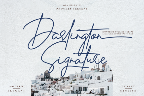 Darlington Signature: A Delicate Script Font for Web Design