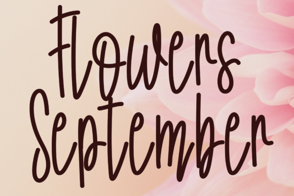 Flowers September Font for Handmade Creations