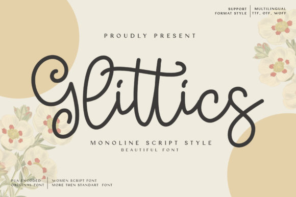 Glittics: A Sweet Handwritten Font for Modern Branding