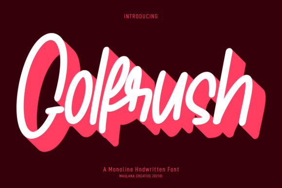 Golfrush: A Handwritten Font for Modern Editorial Design