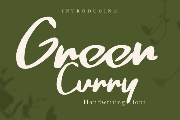 Green Curry Font for Handmade Creations