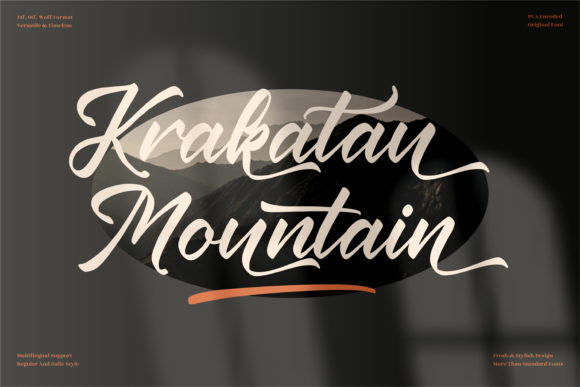 Krakatau Mountain Font for Handmade Creations