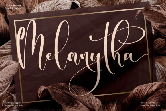 Melanytha: A Handwritten Font for Romantic Editorial Designs