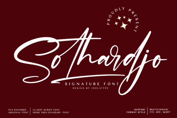 Sothardjo: A Delicate Font for Digital Branding