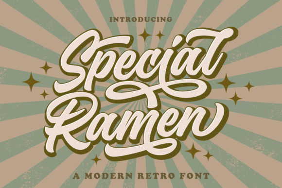 Special Ramen Font for Editorial Design and Branding