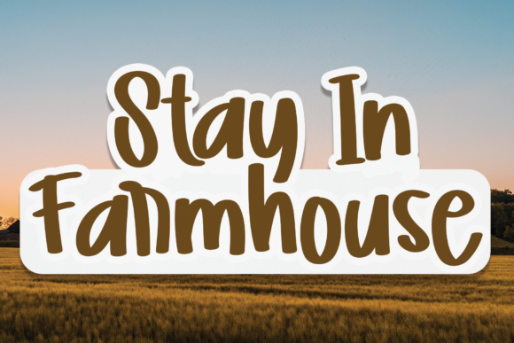 Stay in Farmhouse Font for Engaging Visuals