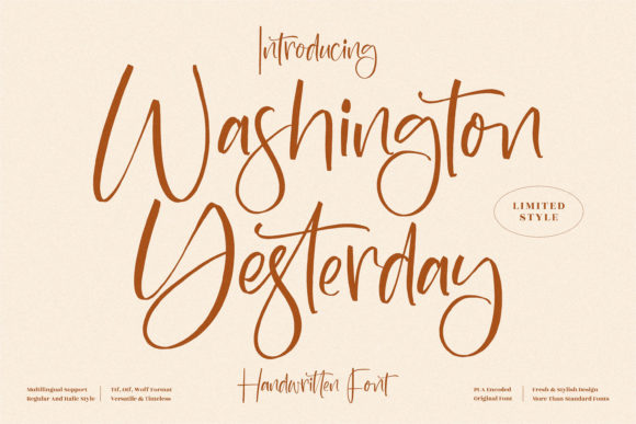 Washington Yesterday Font Review for Branding Projects
